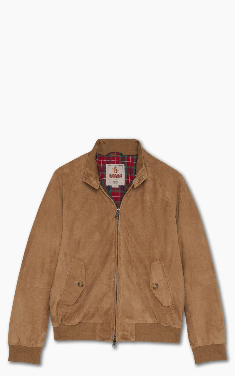 baracuta g9 tobacco Baracuta G9 Suede Classic Harrington Jacket Tobacco