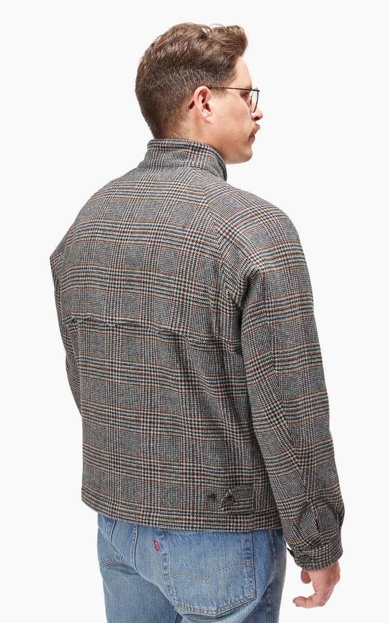 Baracuta G4 Authentic Fit Wool Jacket Prince Of Wales Grey
