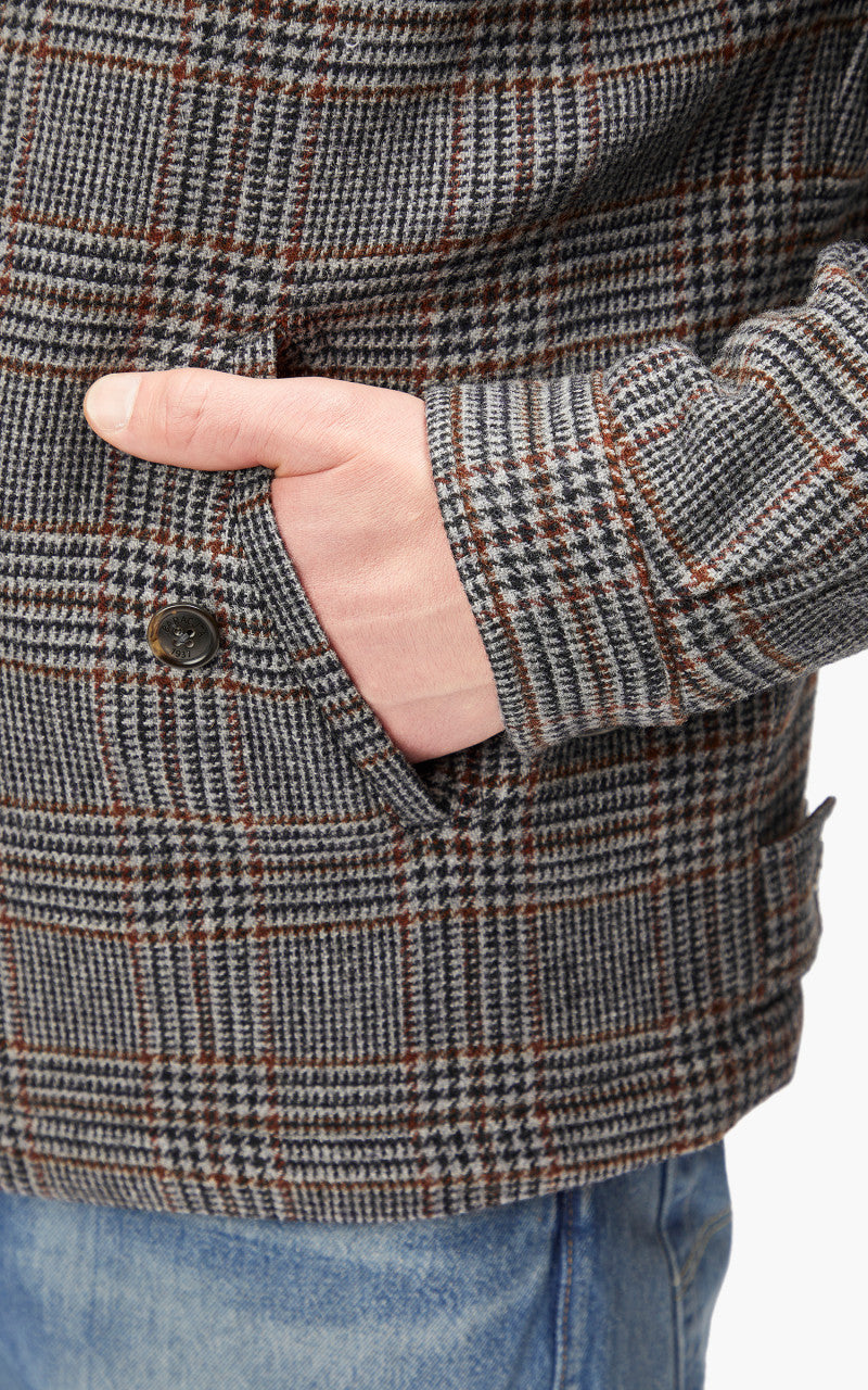 Baracuta G4 Authentic Fit Wool Jacket Prince Of Wales Grey