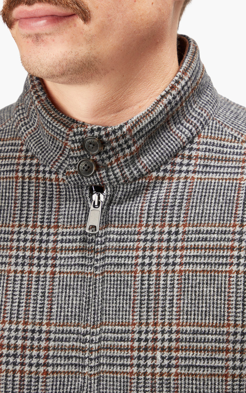 Baracuta G4 Authentic Fit Wool Jacket Prince Of Wales Grey