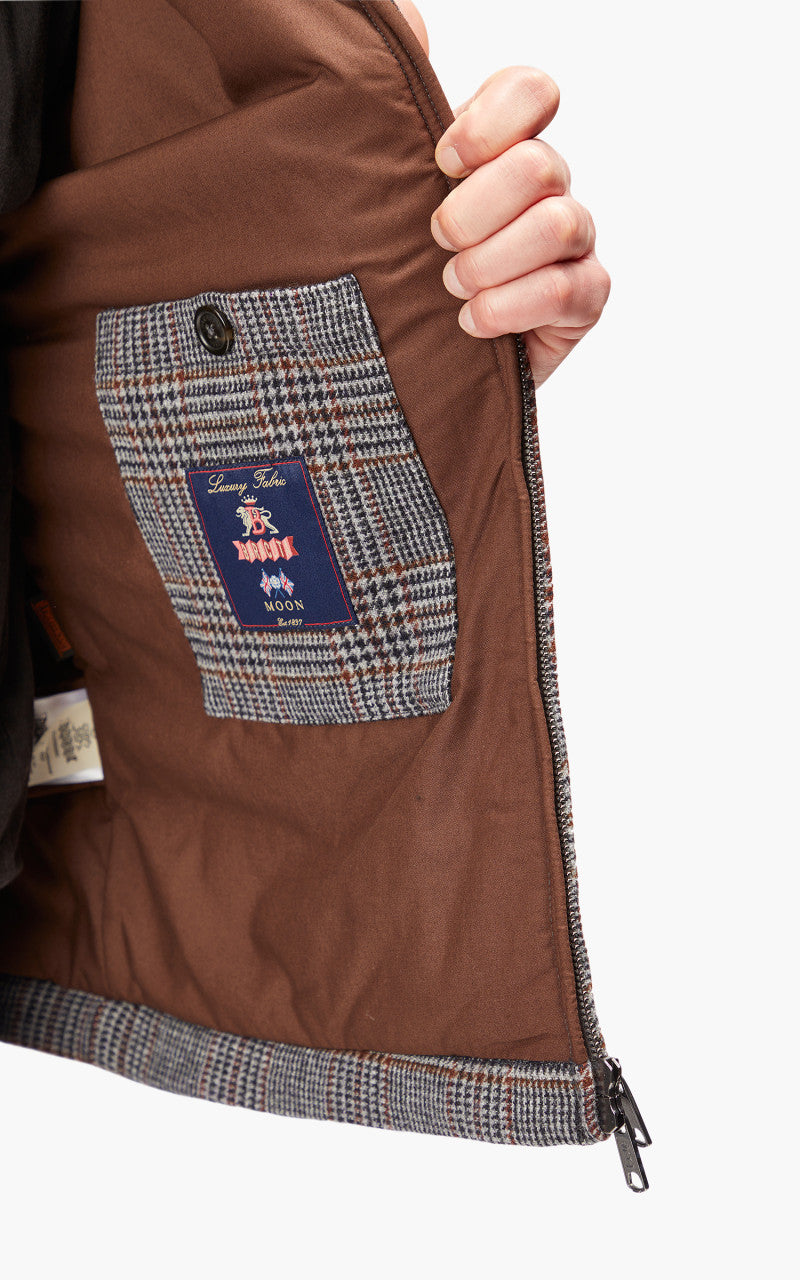 Baracuta G4 Authentic Fit Wool Jacket Prince Of Wales Grey