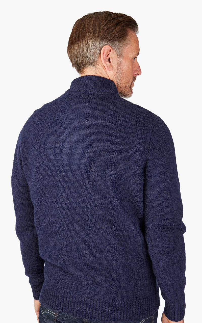 Barbour Calder Knitted Half Zip Sweater Navy
