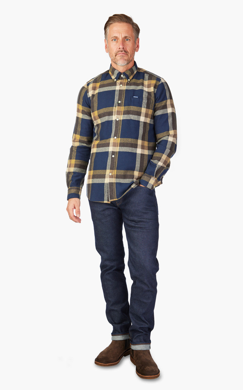Barbour Folley Tailored Shirt Navy