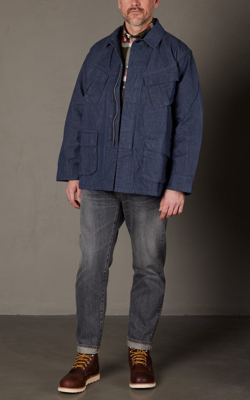 Barbour Denim Jungle Fatigue Casual Jacket Indigo