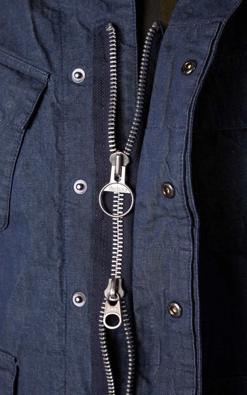Barbour Denim Jungle Fatigue Casual Jacket Indigo