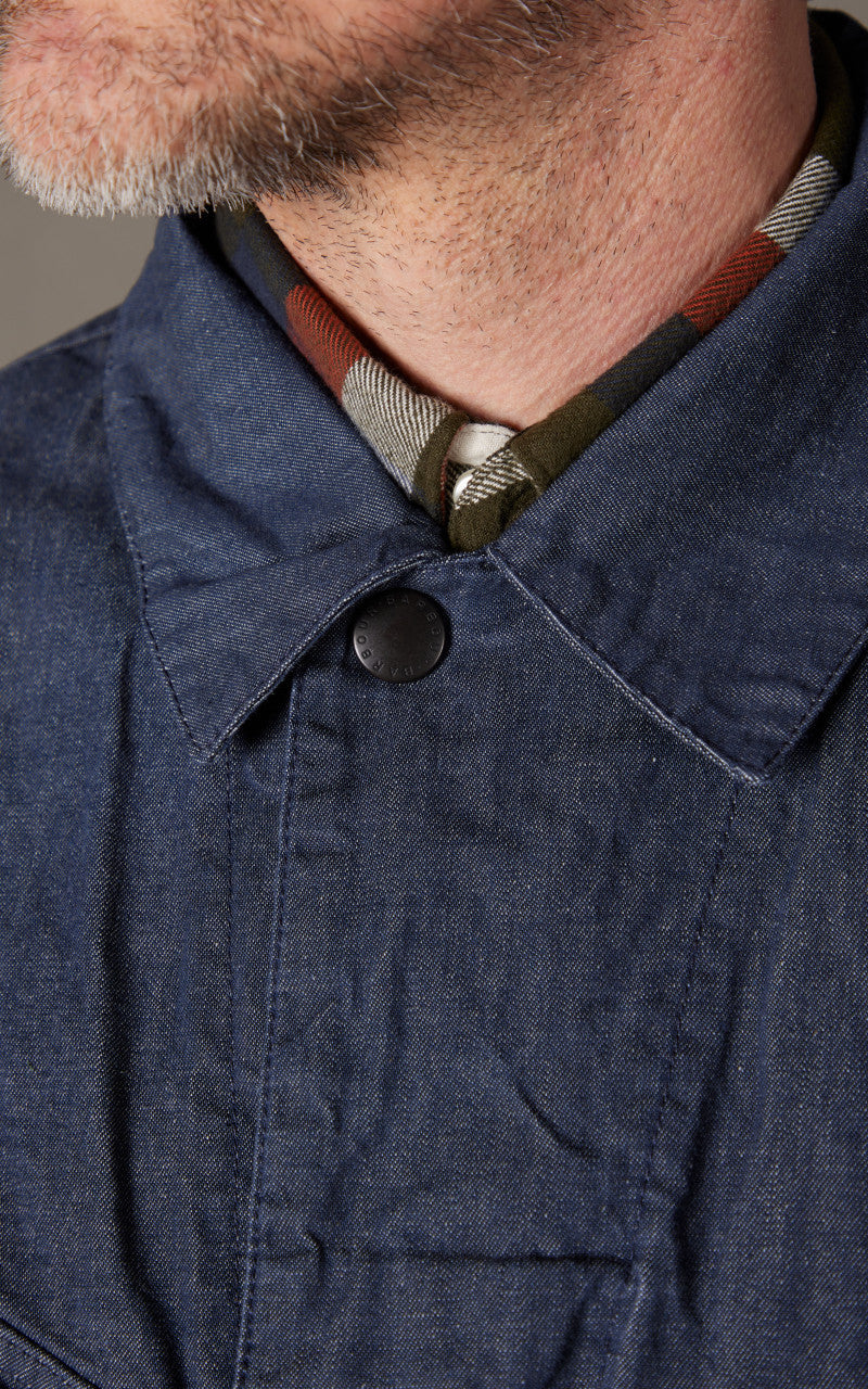 Barbour Denim Jungle Fatigue Casual Jacket Indigo