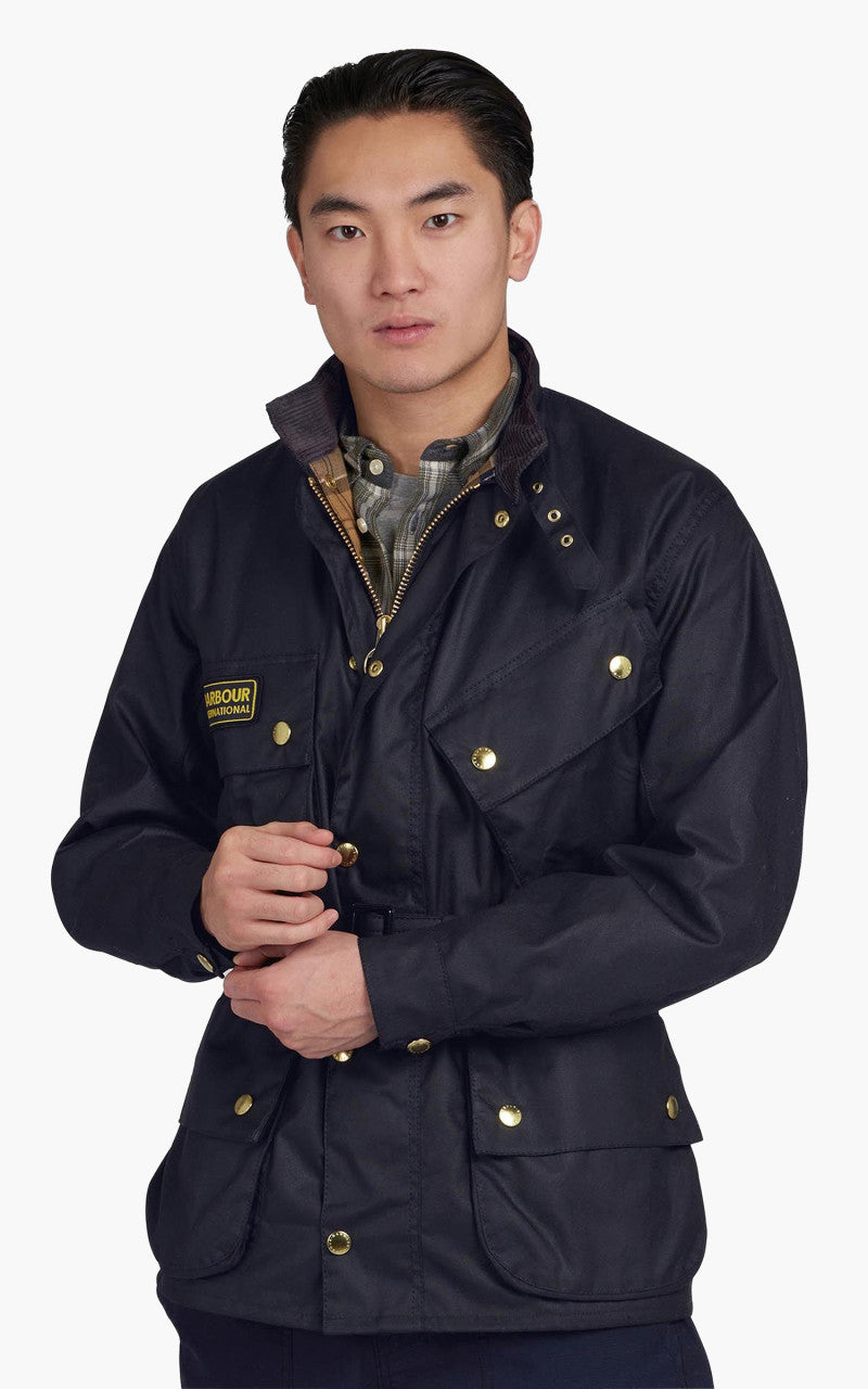 Barbour International Original Wax Jacket Navy