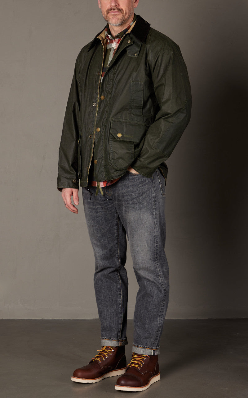 Barbour Deck Waxed Jacket Archive Olive