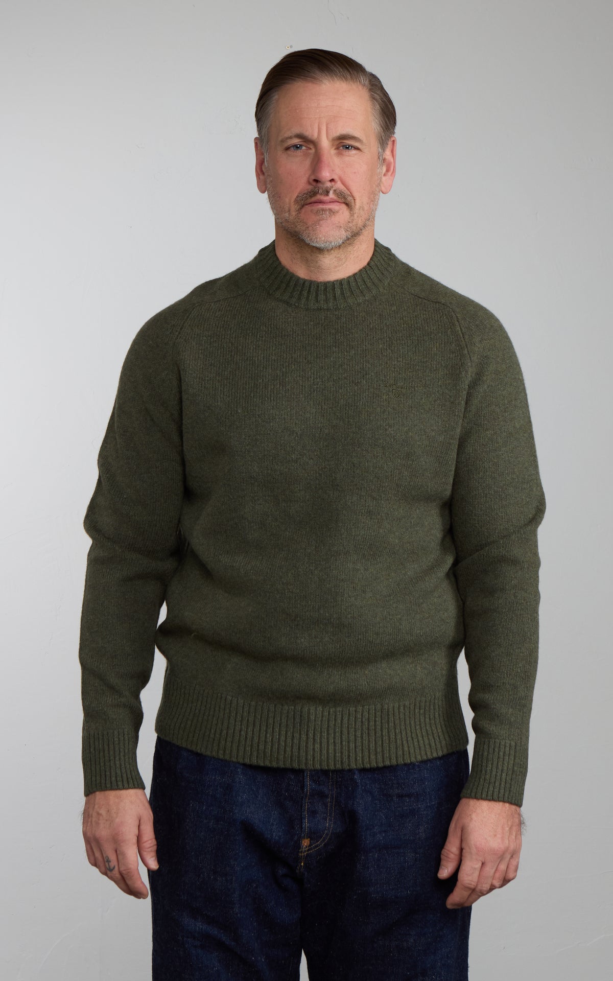 Barbour Sweatshirt Newtown Mid Olive