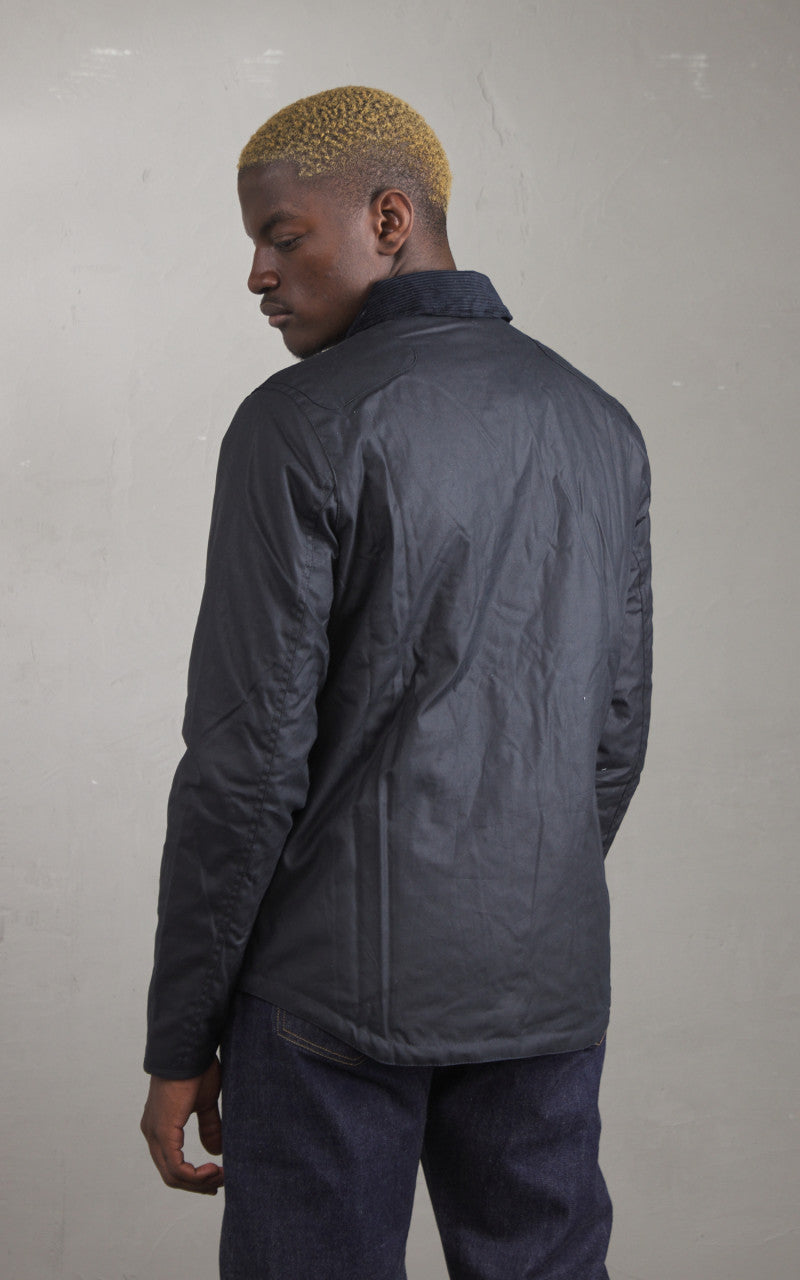 Barbour Reelin Wax Jacket Navy