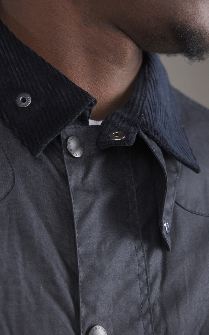 Barbour Reelin Wax Jacket Navy