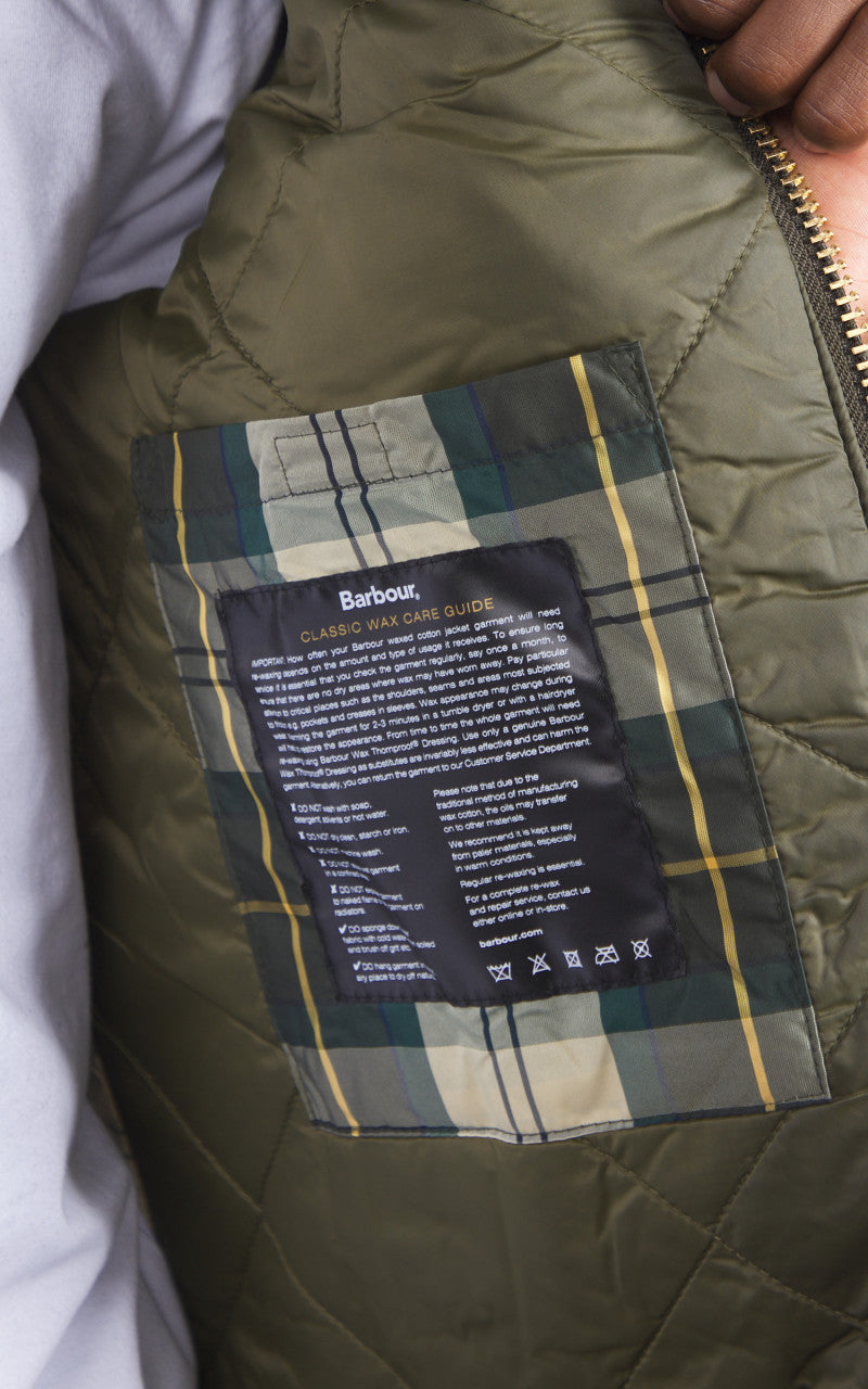 Barbour Reelin Wax Jacket Sage