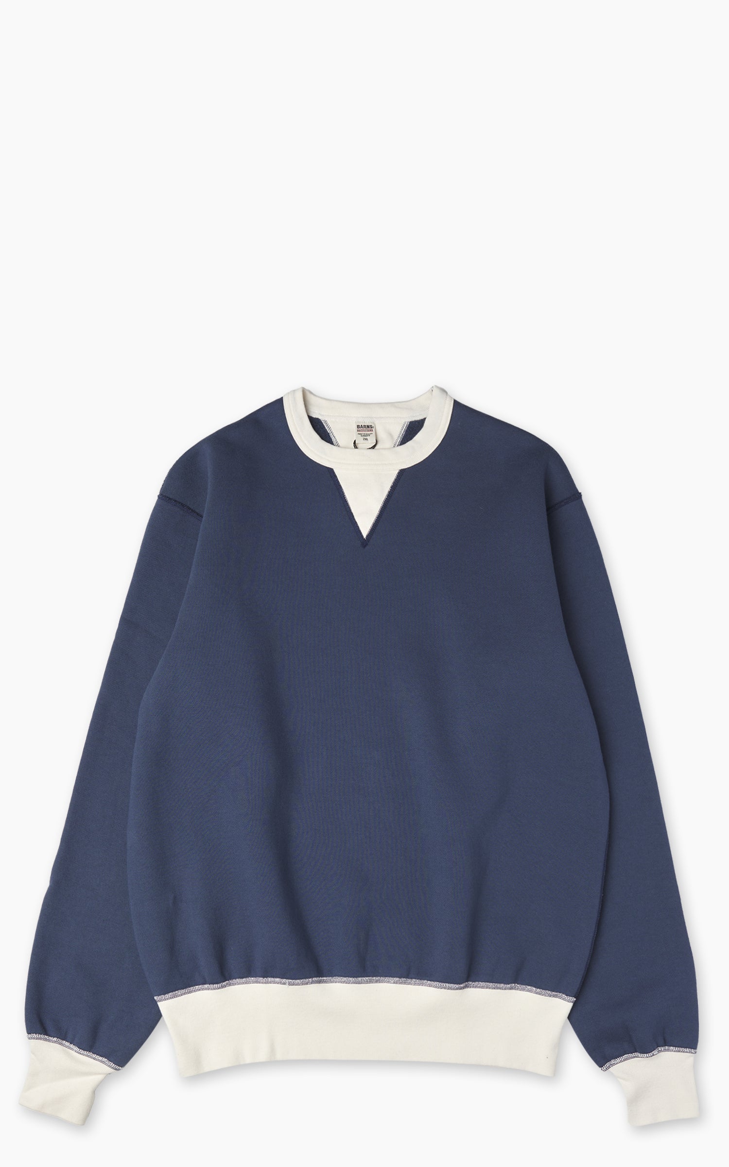 Barns Outfitters BR-3300 Cozun Switching Rib Sweatshirt Navy