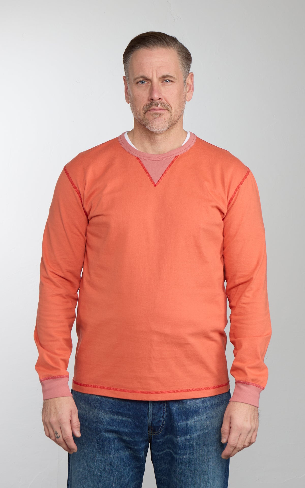 Barns Outfitters BR-3043 COZUN Crew Neck L/S T-Shirt Red