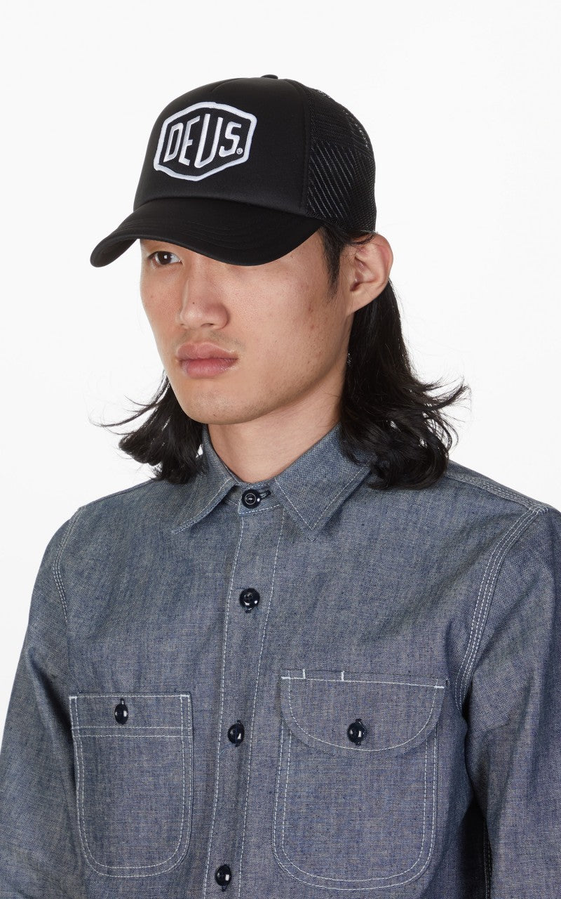Deus Ex Machina Baylands Trucker Cap Black/White