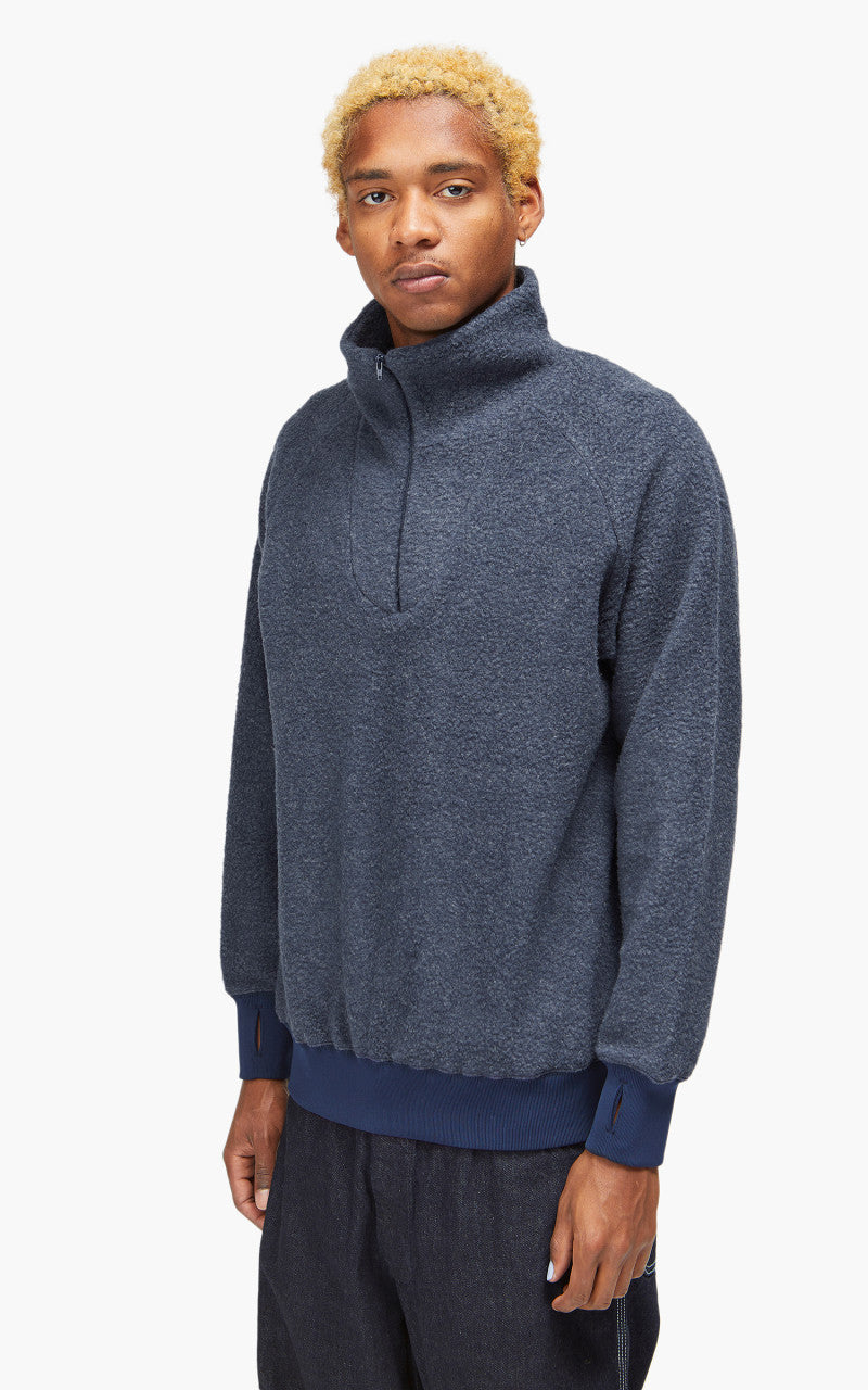 Beams Plus MIL Half Zip Fleece Navy