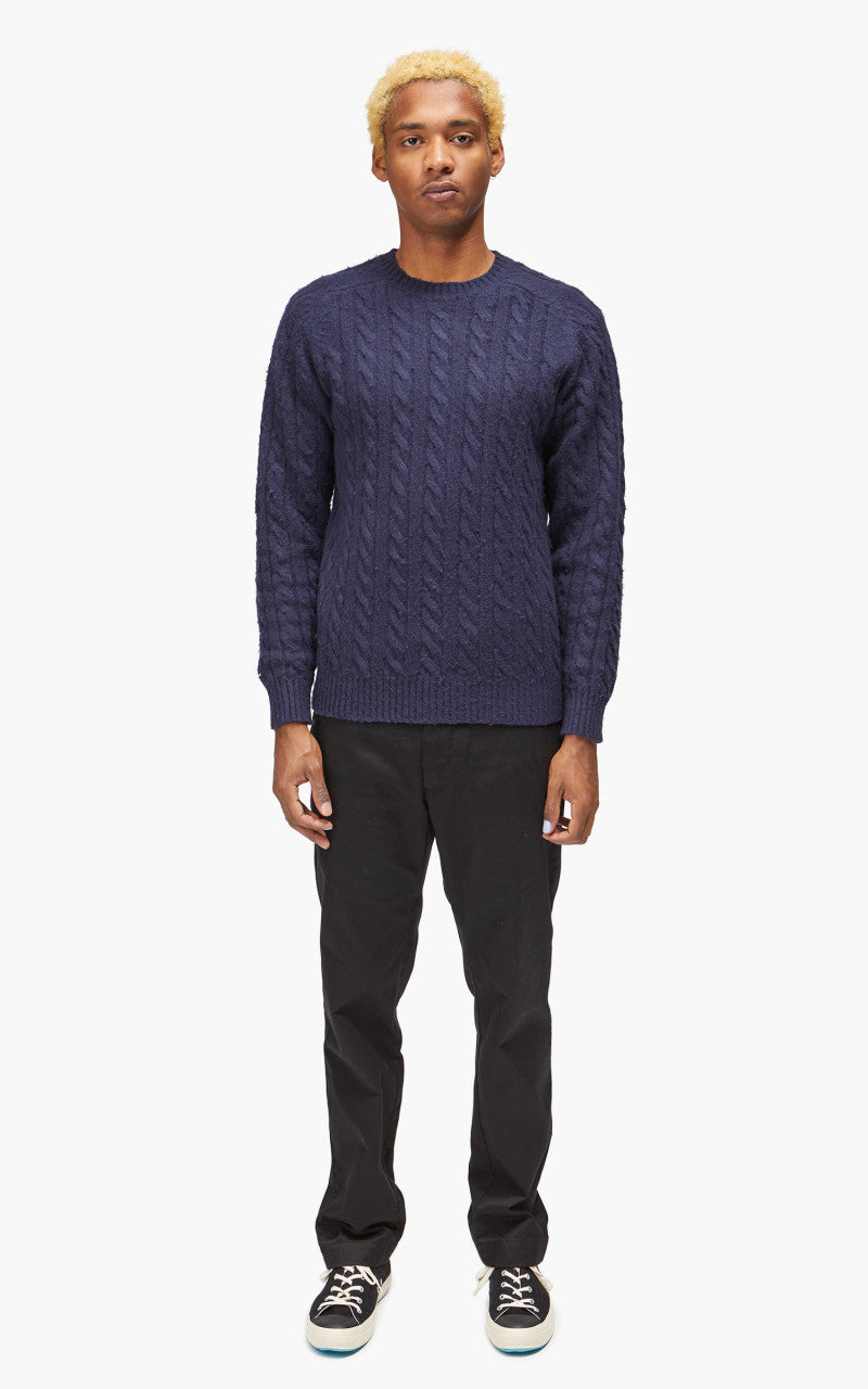 Beams Plus Crew Cable Shaggy 5G Navy