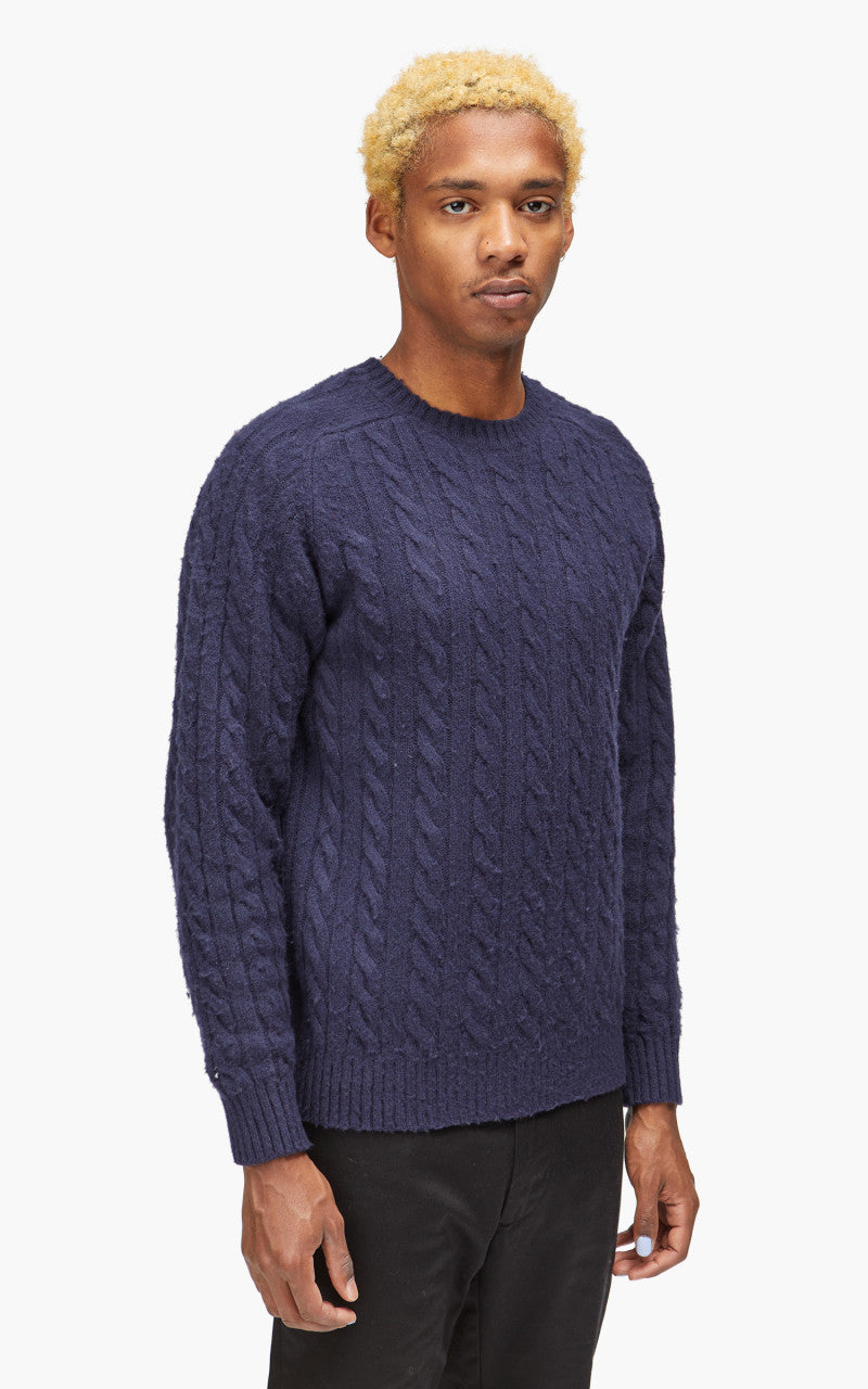 Beams Plus Crew Cable Shaggy 5G Navy