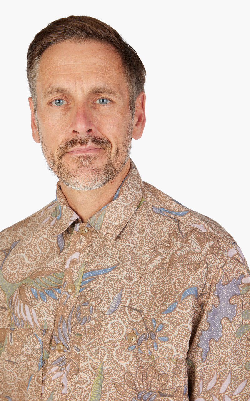 Beams Plus Short Sleeve Adventure Shirt II Beige