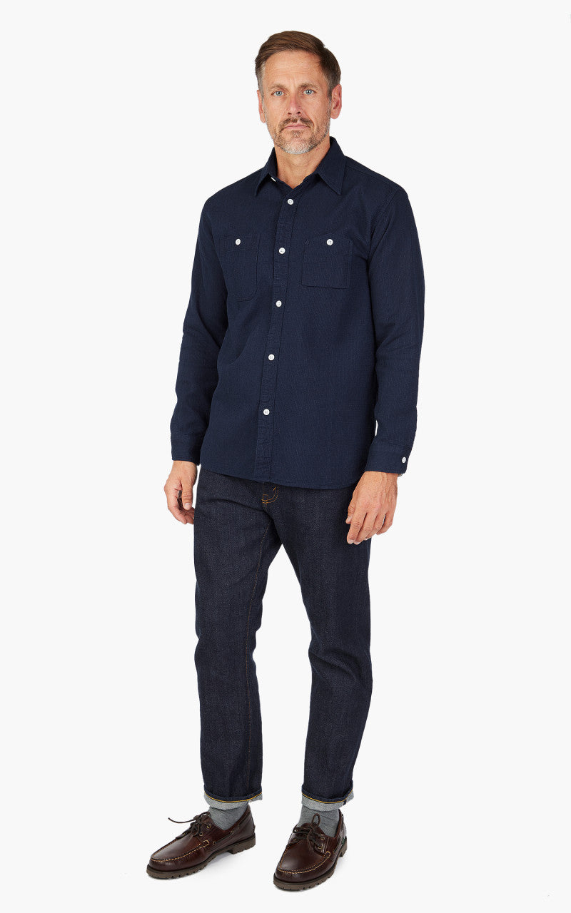 Beams Plus Work Shirt Indigo Dobby