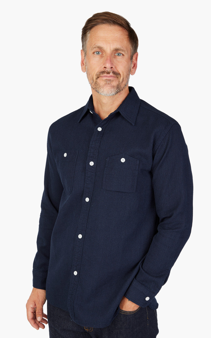 Beams Plus Work Shirt Indigo Dobby