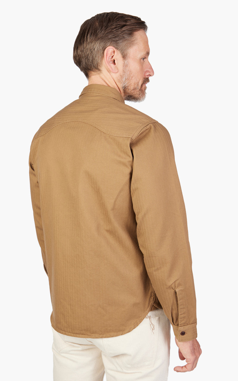 Benzak BWS-02 Utility Shirt Herringbone Brown 8oz