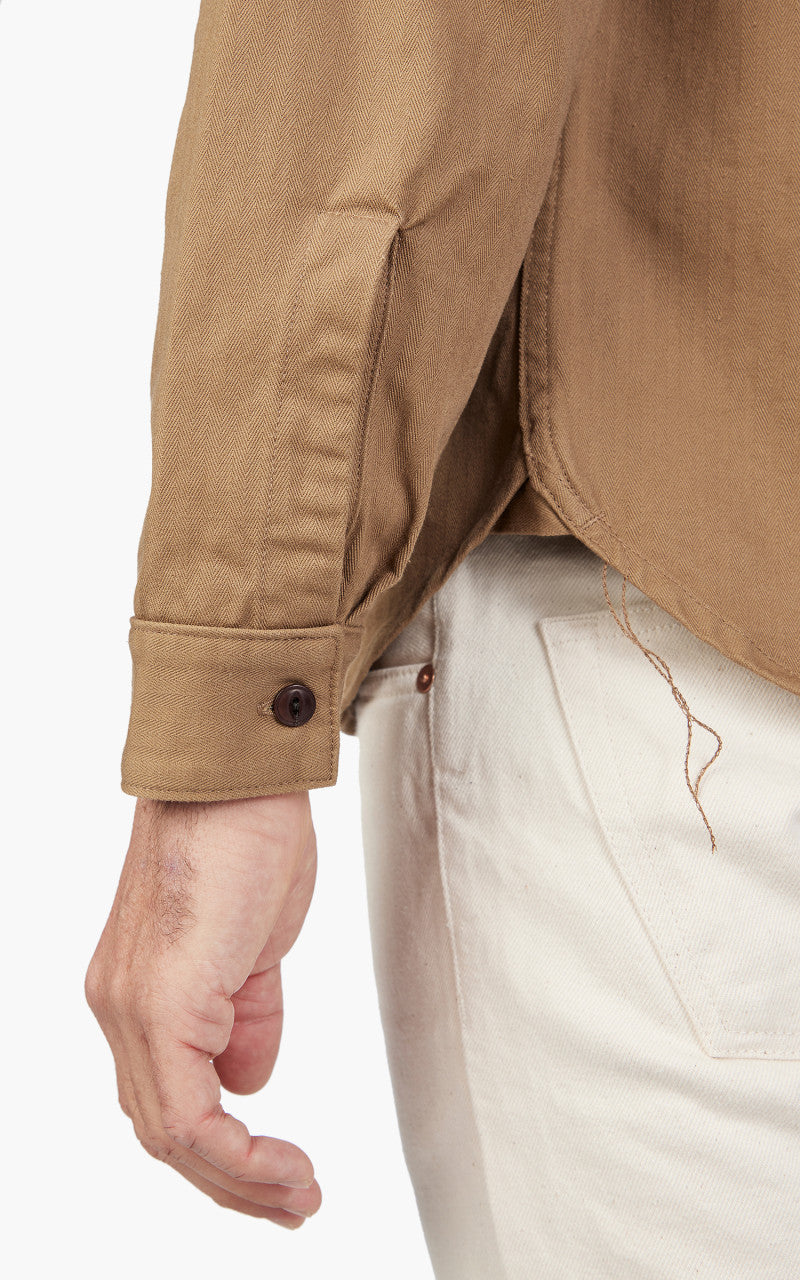 Benzak BWS-02 Utility Shirt Herringbone Brown 8oz