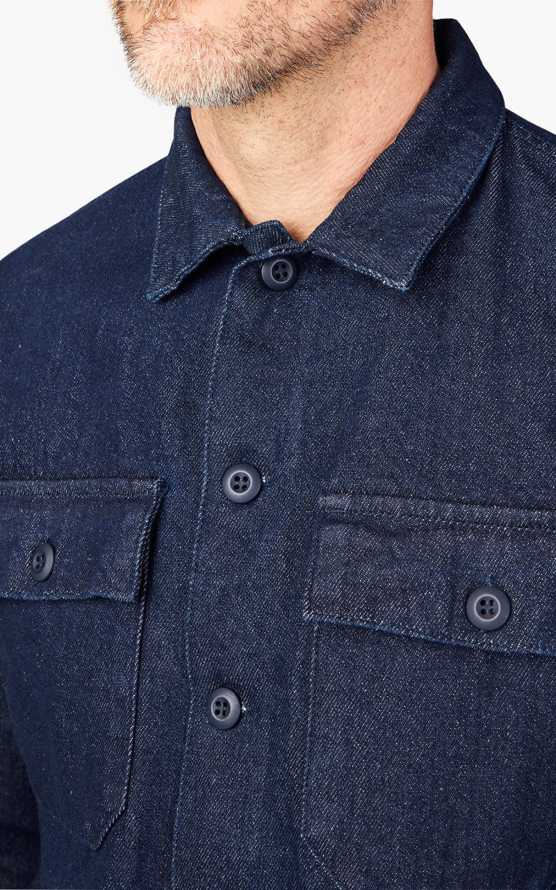 Benzak BWS-03 Military Overshirt Brushed Denim 13.75oz