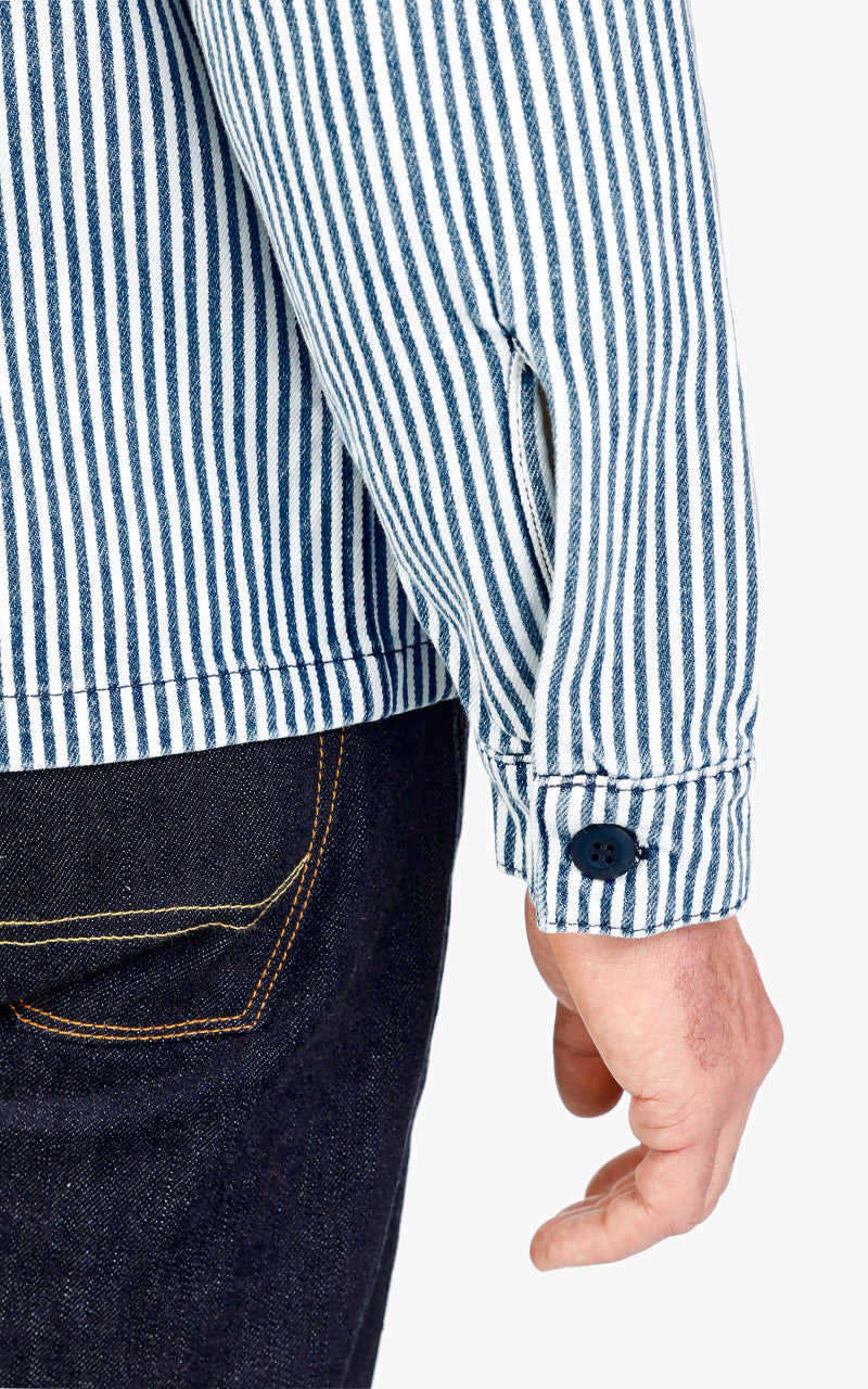 Benzak BWS-03 Military Overshirt Hickory Stripe