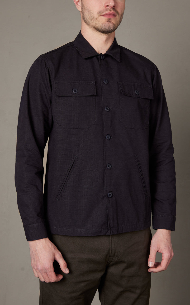Benzak BWS-03 Military Overshirt Ripstop Navy
