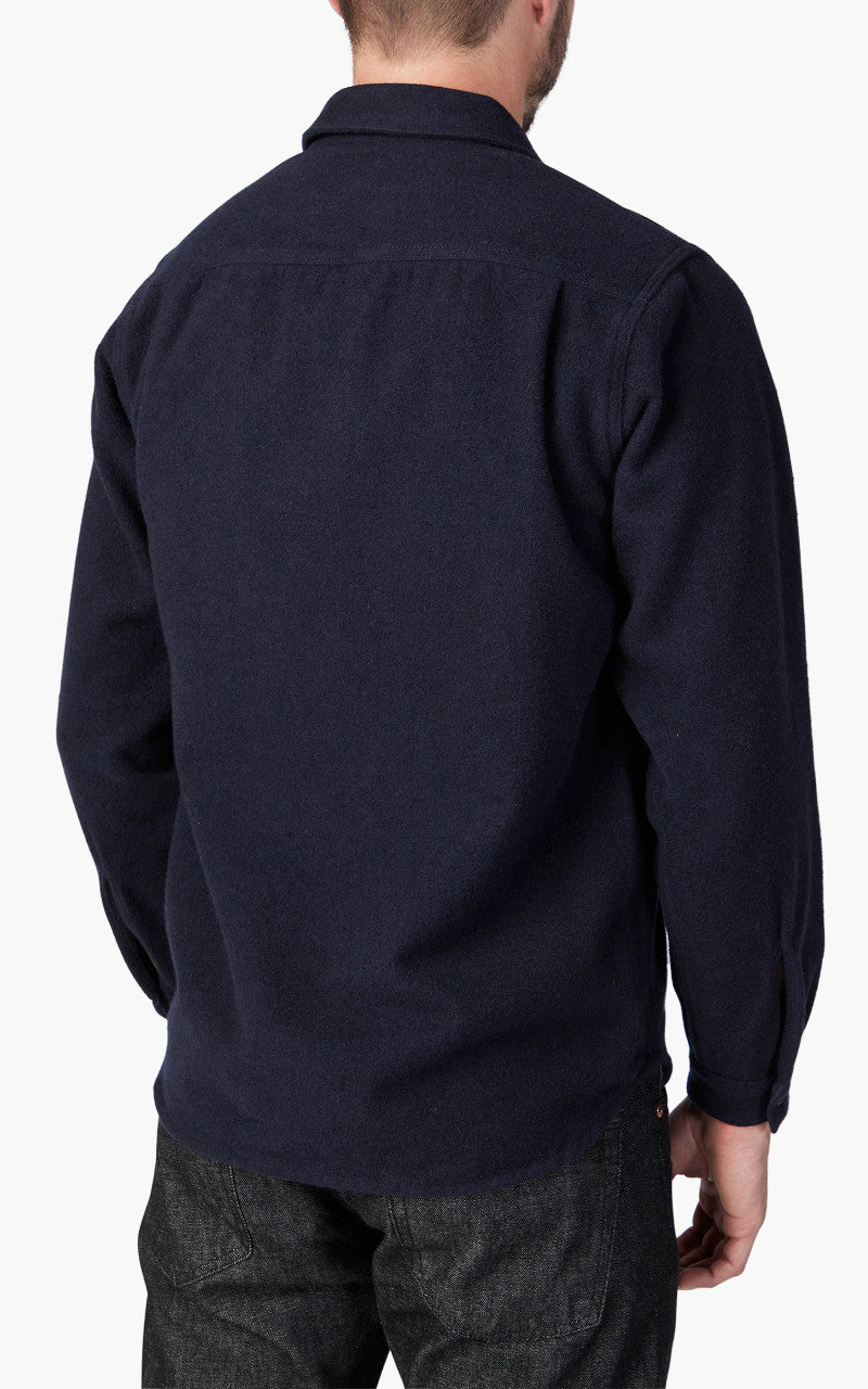 Benzak BWS-05 CPO Overshirt Dark Navy Wool Mosser 14oz