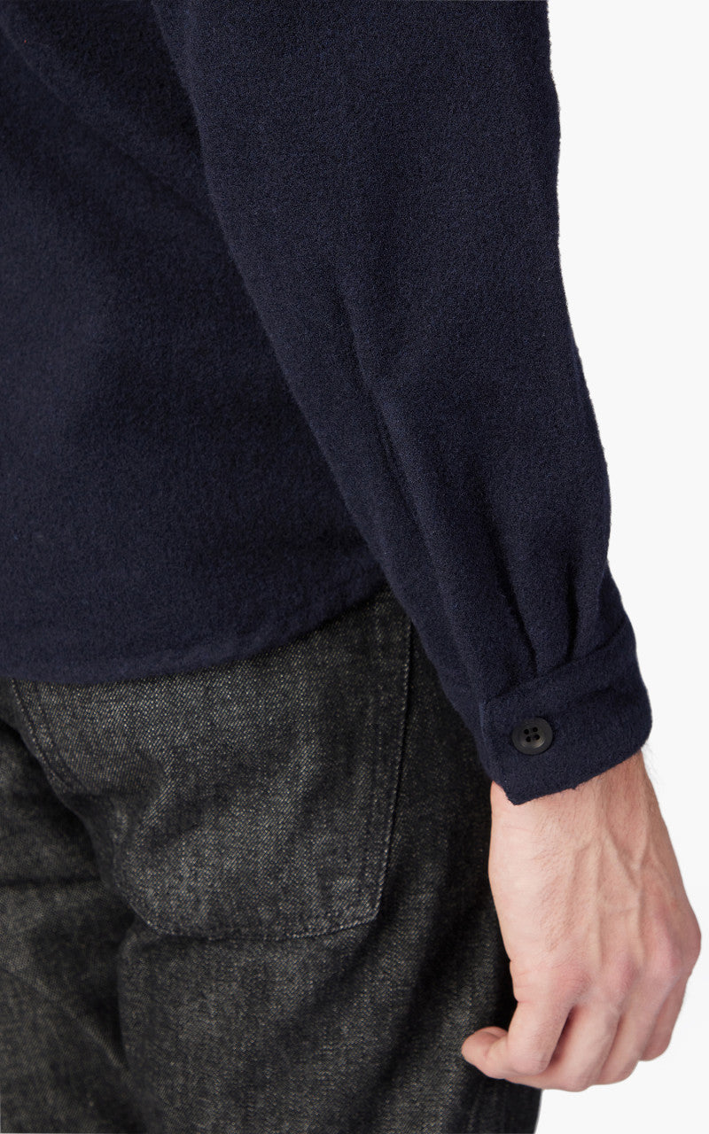 Benzak BWS-05 CPO Overshirt Dark Navy Wool Mosser 14oz