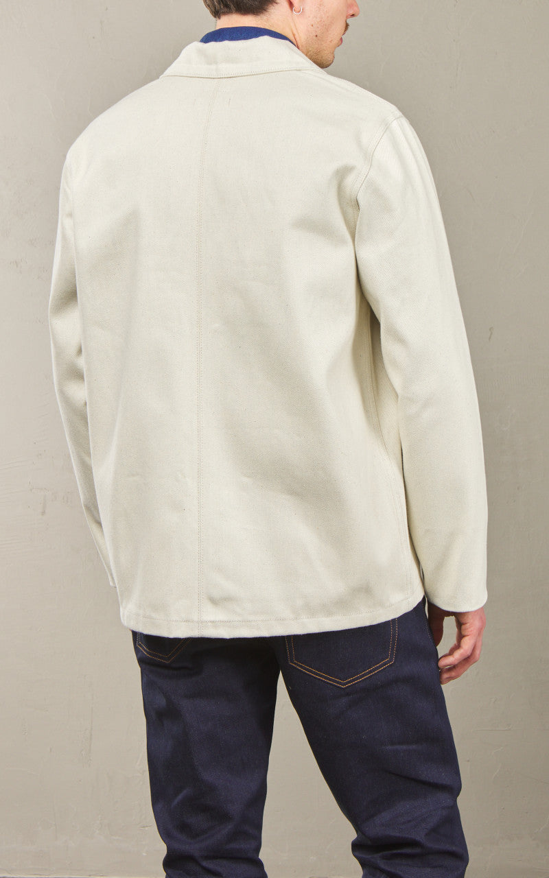 Benzak BWJ-01 Worker Jacket "Paint Roller" Selvedge Ecru 14oz