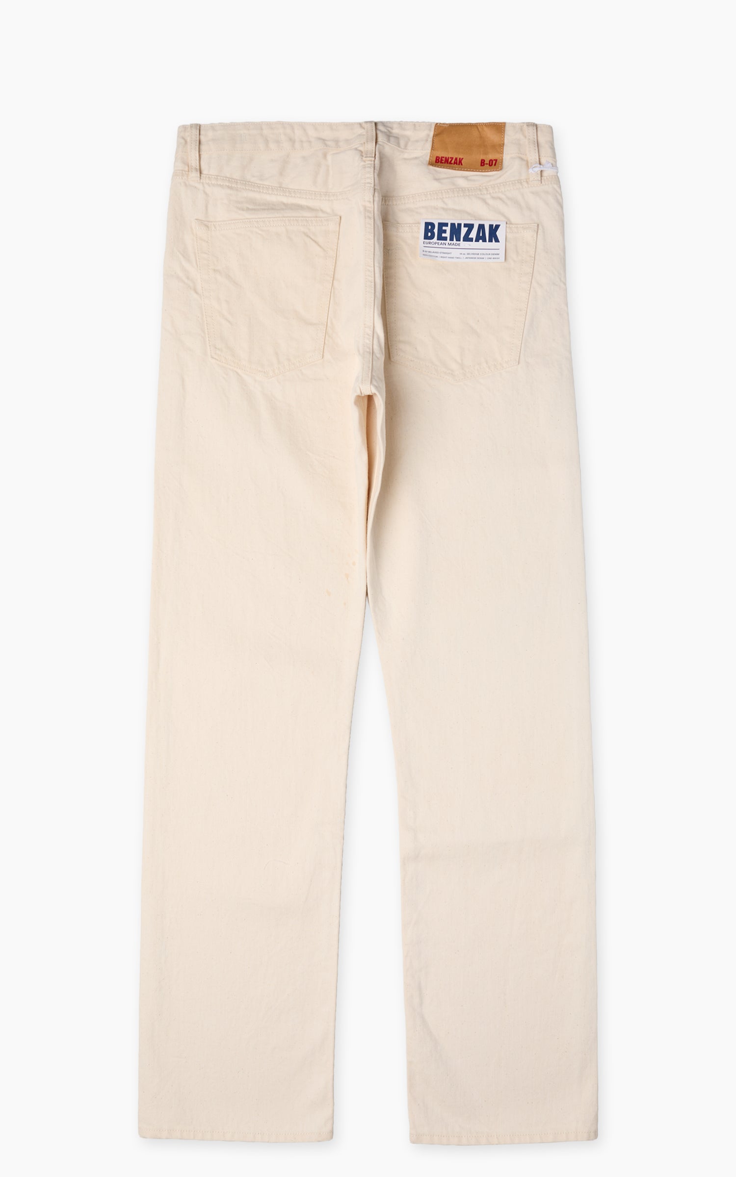 Benzak B-07 Relaxed Straight Colour Denim Selvedge Ecru 14oz