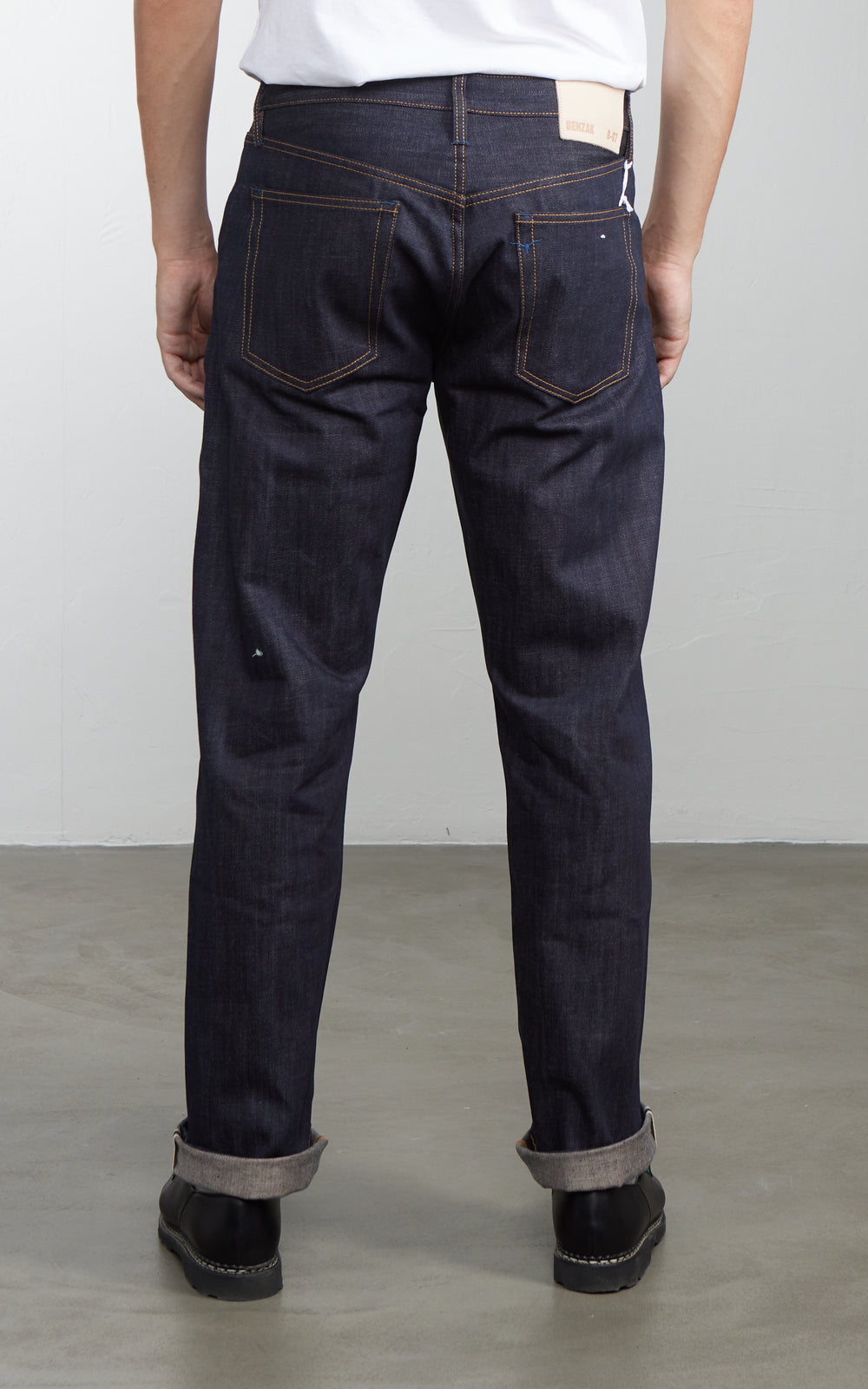Benzak B-07 Relaxed Straight Brown Cotton Selvedge Indigo 13oz