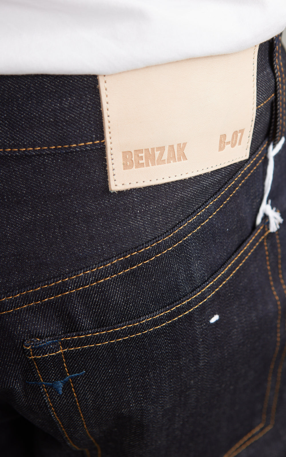 Benzak B-07 Relaxed Straight Brown Cotton Selvedge Indigo 13oz