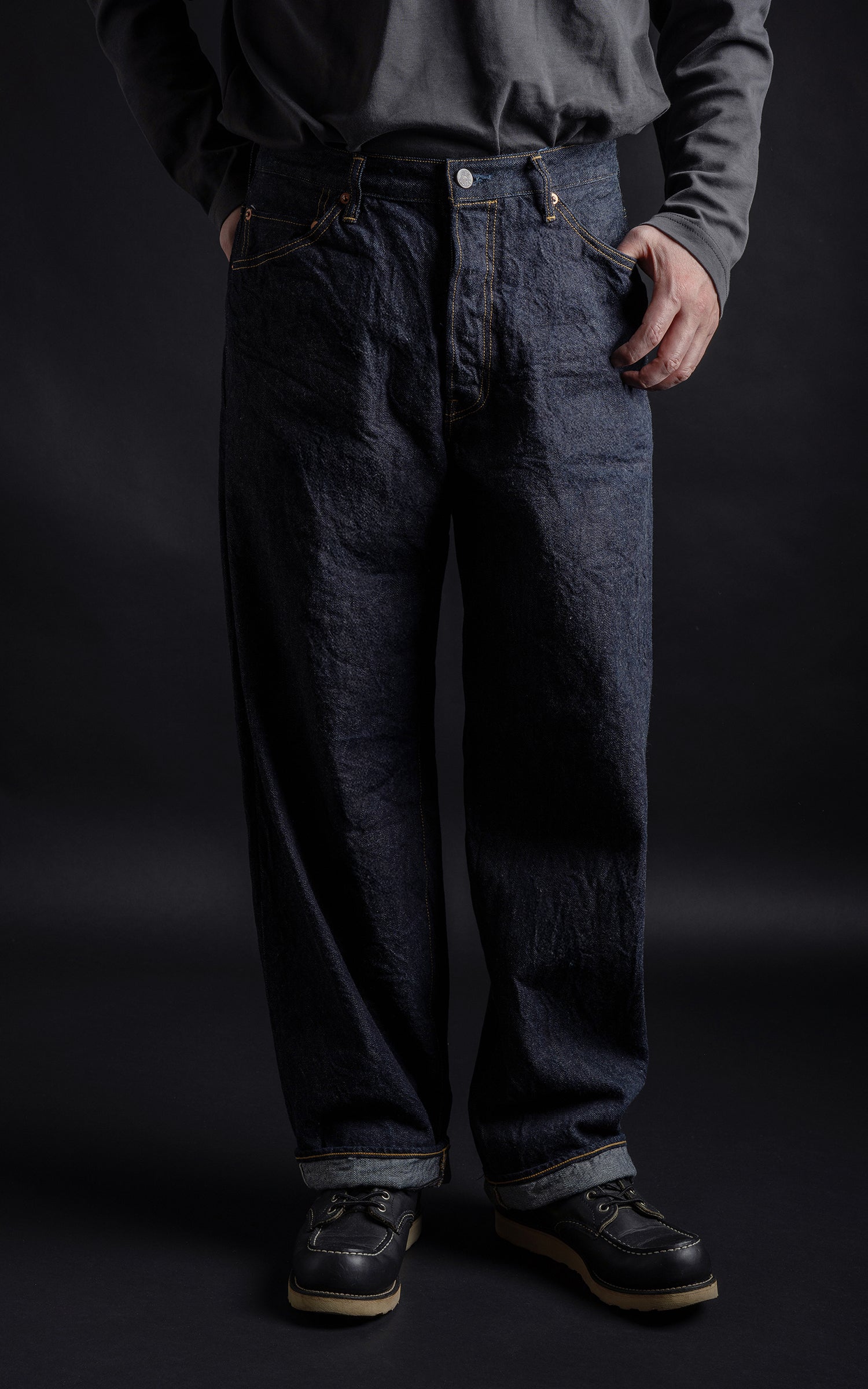 Big John SL Vintage Loose Straight Jeans Selvedge Indigo 12oz