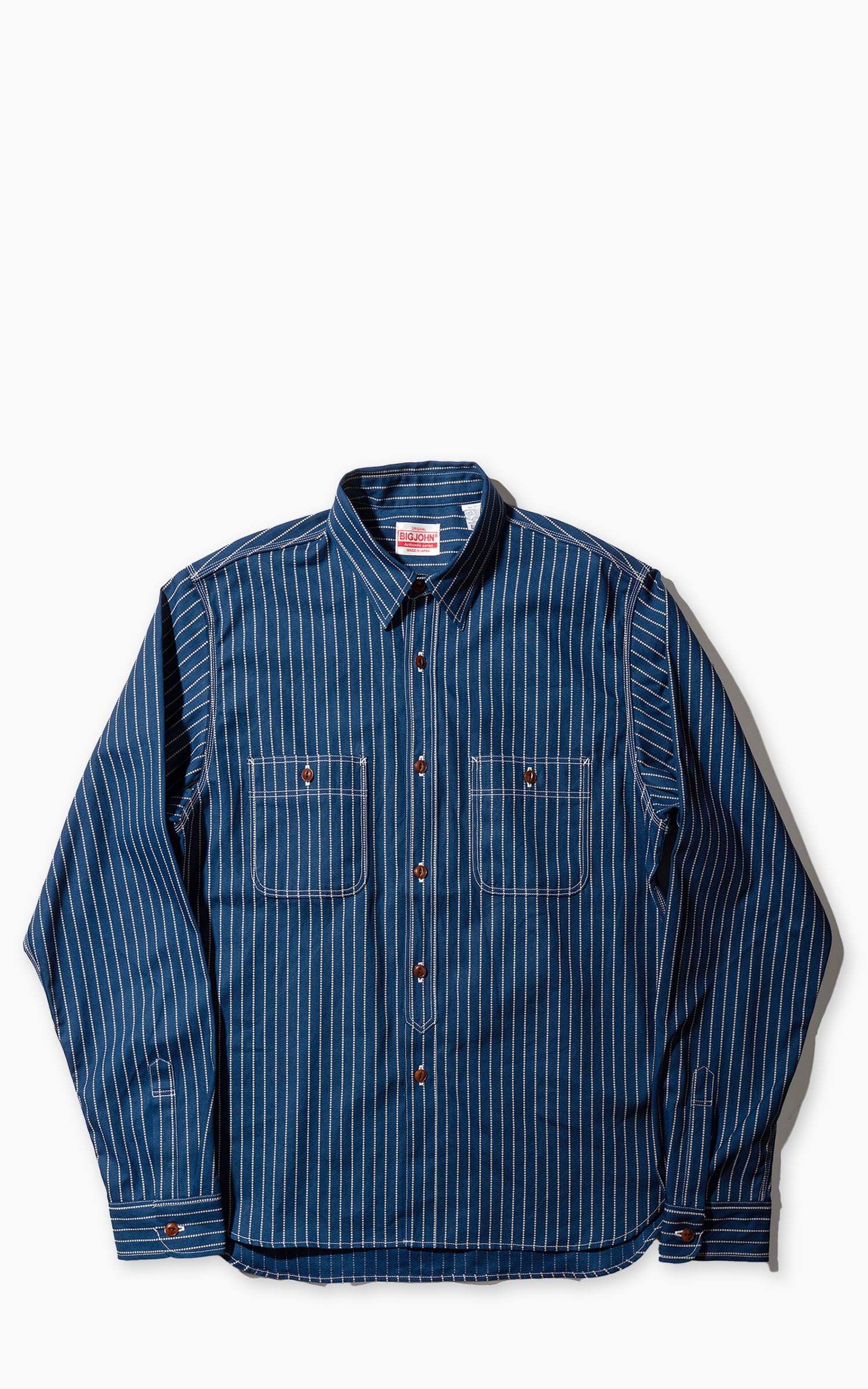 Big John Selvedge Chambray Work Shirt Wabash Indigo
