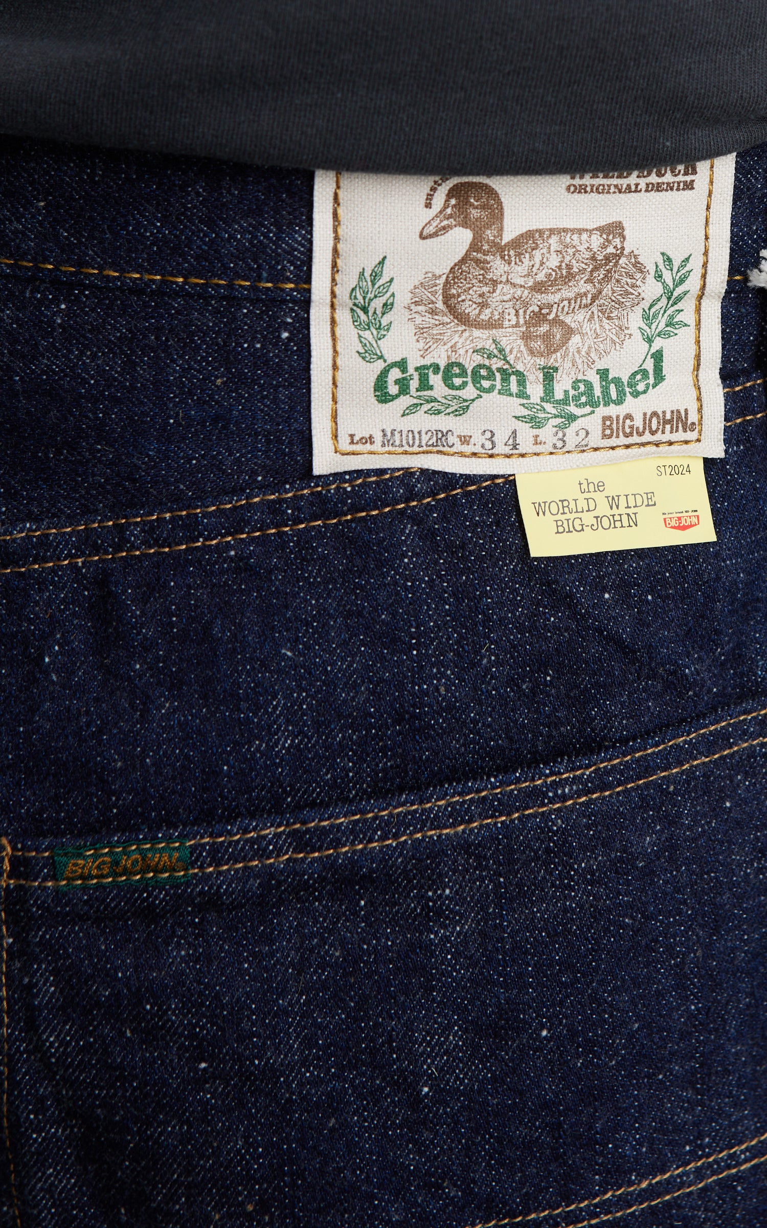 Big John M1012RC Green Label Wild Duck Jeans Indigo