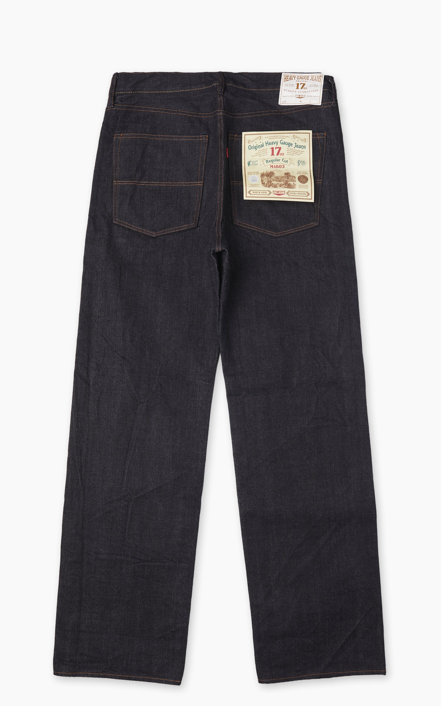 Big John Heavy Gauge Straight Jeans Selvedge Indigo 17oz