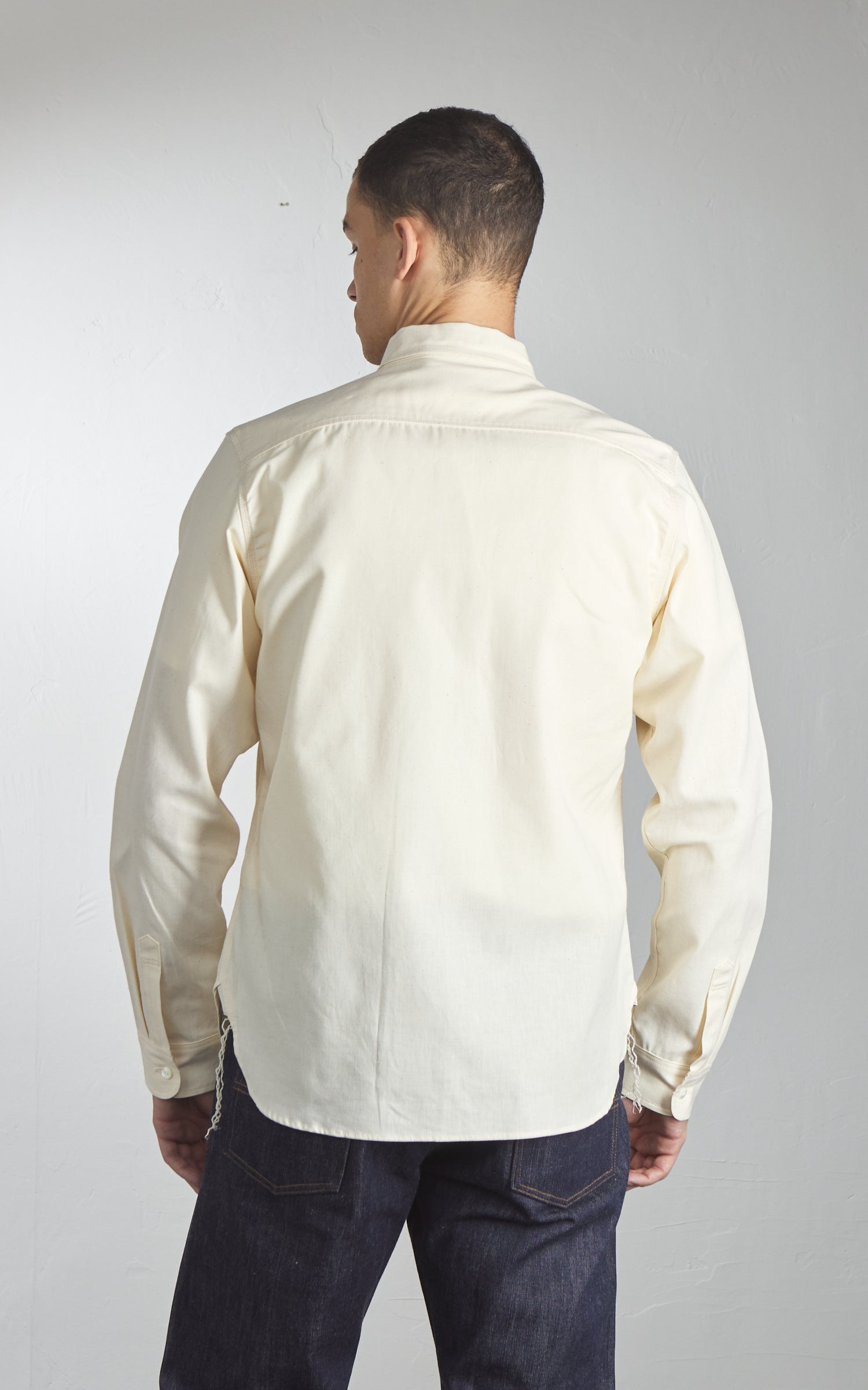 Big John Selvedge Chambray Work Shirt Natural 5oz