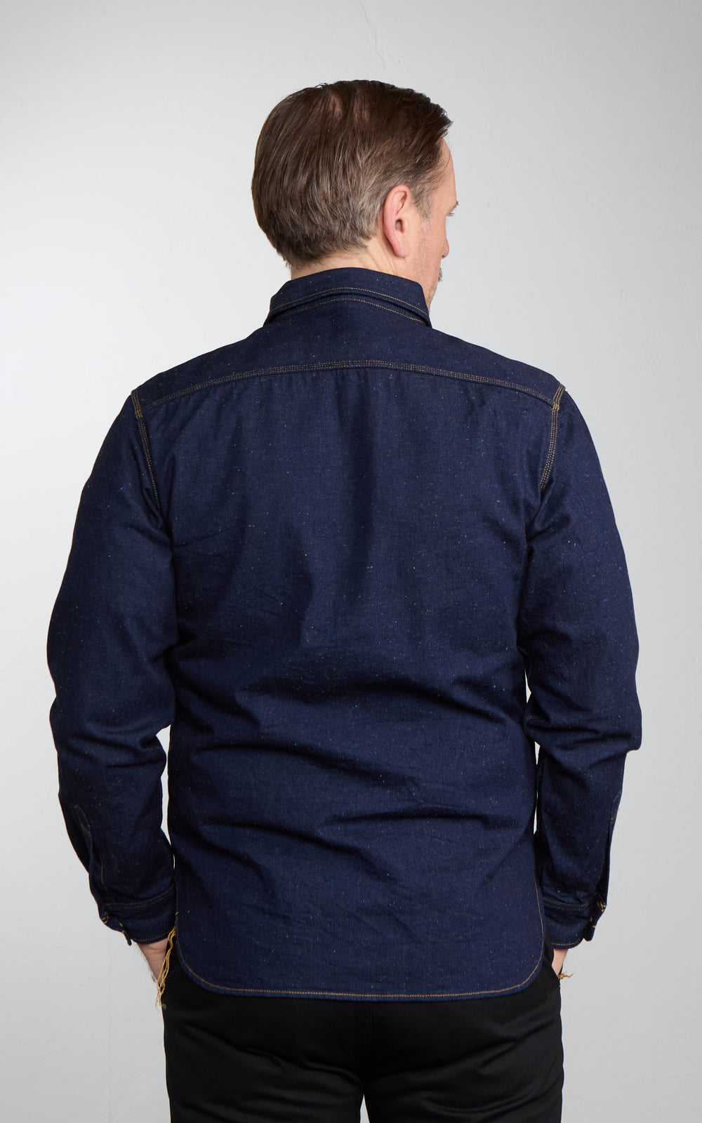 Big John MS005E Selvedge Denim Work Shirt Indigo 10oz