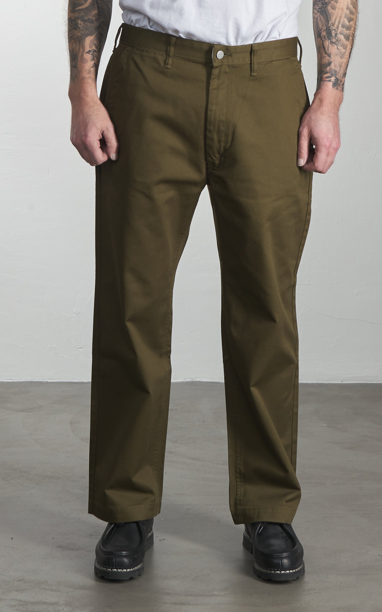 Big John Classic Chino Pants Army Green