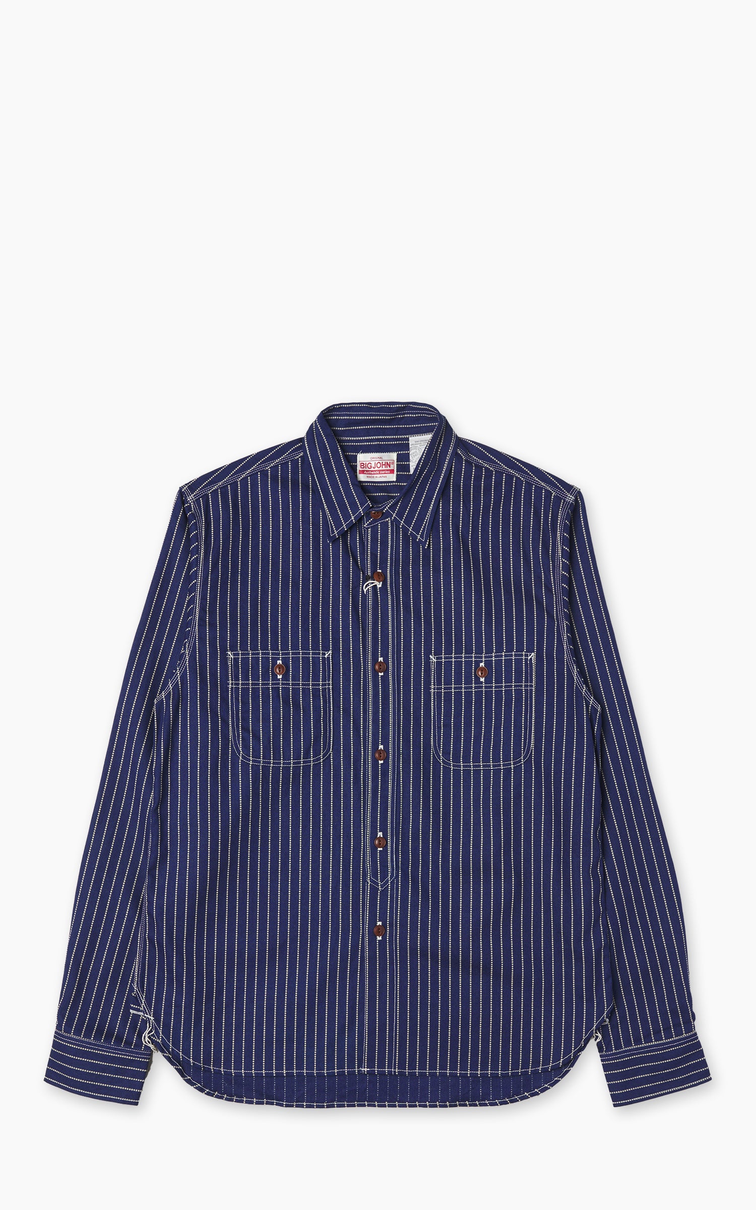 Big John Selvedge Chambray Work Shirt Wabash Indigo