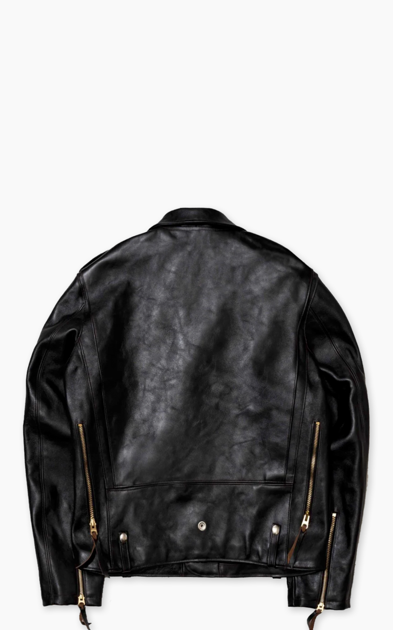Double Helix Innovator Horsehide Leather Rider Jacket Black
