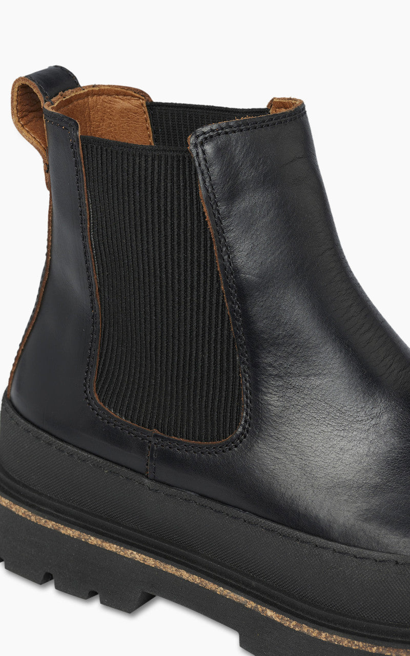 Birkenstock Prescott Slip On Natural Leather Black