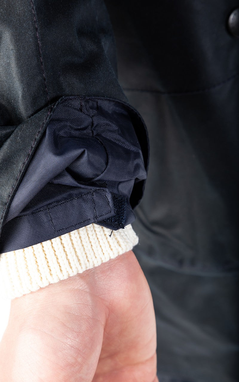 Barbour Border Wax Jacket Navy
