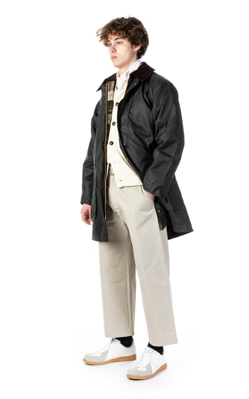 Barbour Border Wax Jacket Sage