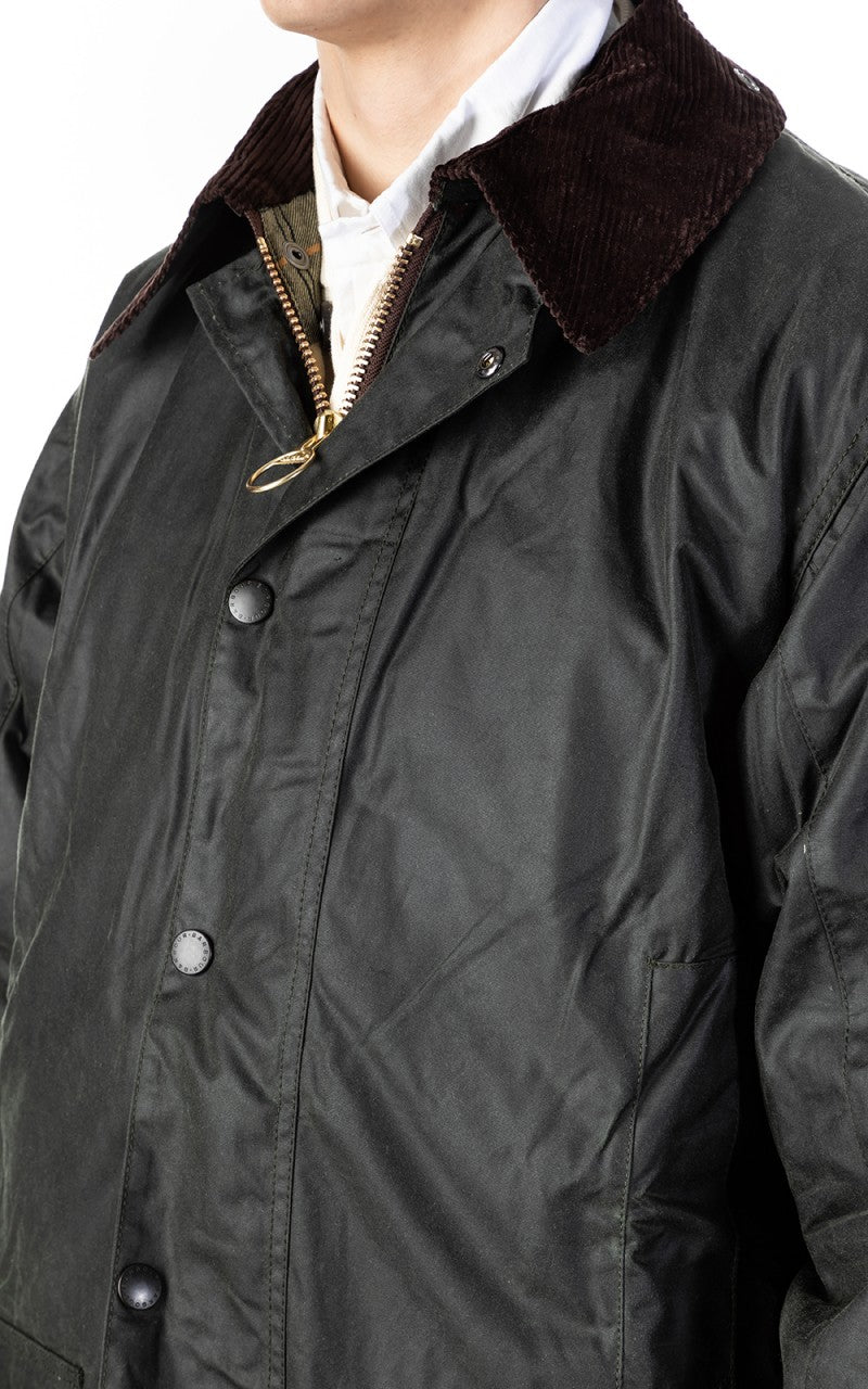 Barbour Border Wax Jacket Sage
