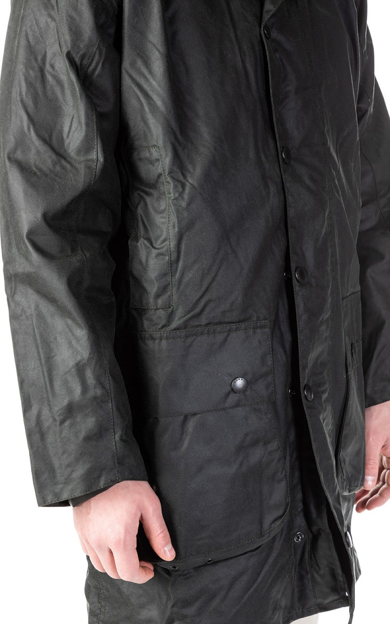 Barbour Border Wax Jacket Sage